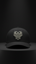 Matte-Black Cap with Platinum Crest