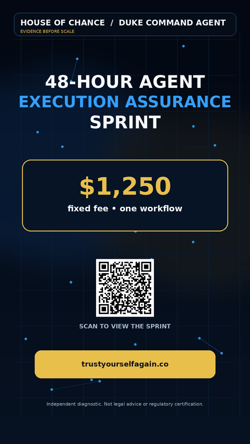 48-Hour Agent Execution Assurance Sprint — Evidence Before Scale