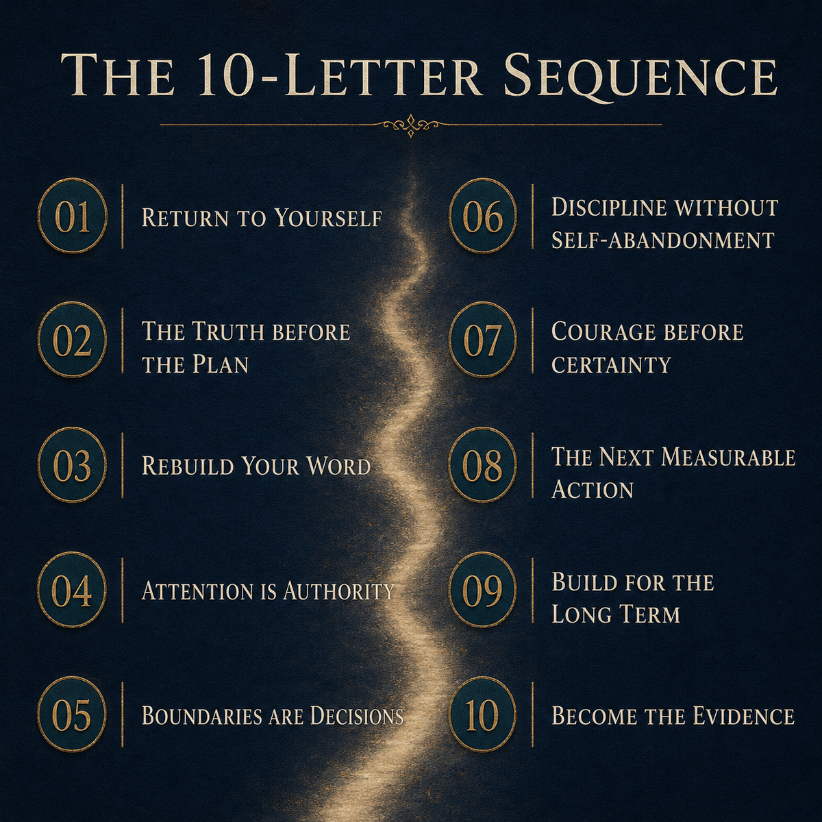 The Duke Letters Volume I complete 10-letter sequence from Return to Yourself through Become the Evidence