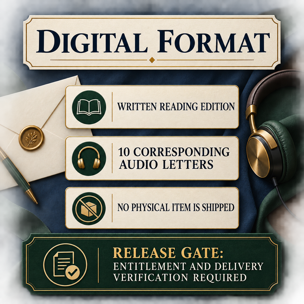 The Duke Letters Volume III digital format and release gate — entitlement and delivery verification required