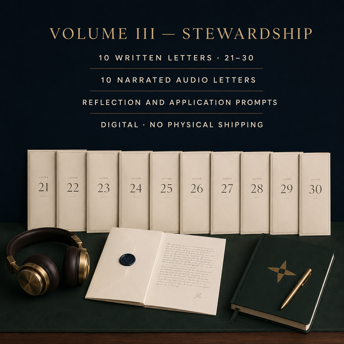 The Duke Letters Volume III contents — 10 written letters 21–30, 10 narrated audio letters, reflection and application prompts