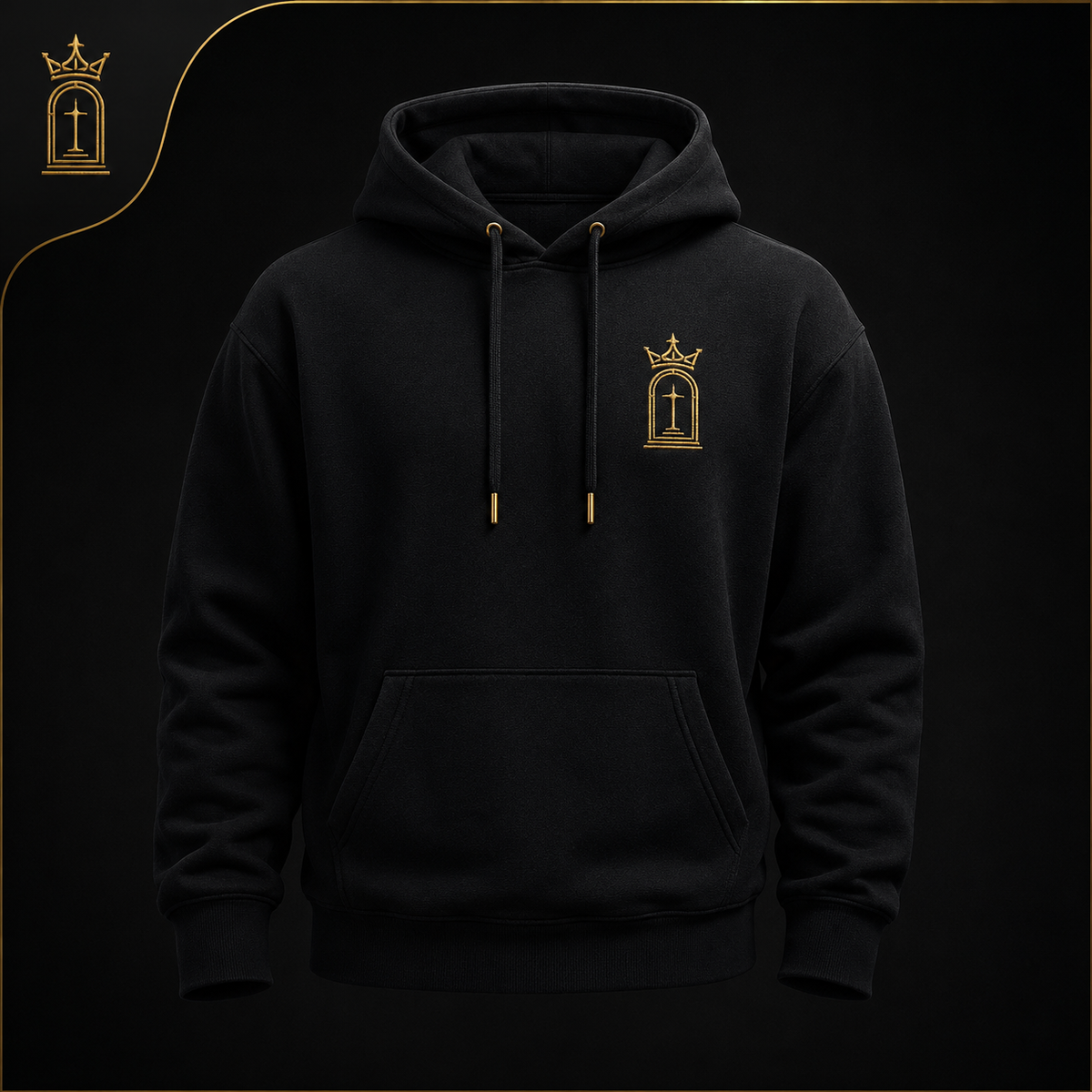 AI concept render — Trust Yourself Again hoodie campaign direction, pre-production visualization only