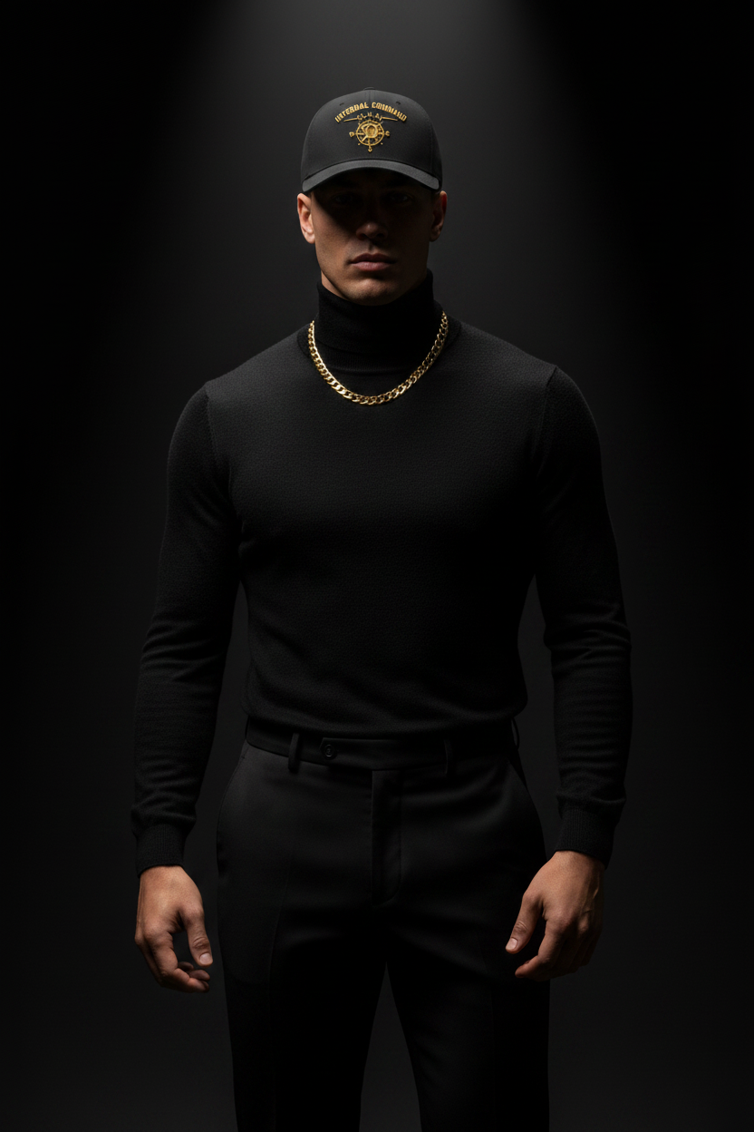 Internal Command Cap — Studio Model Shot