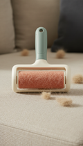 Reusable pet hair remover roller for couches, bedding, clothing, and car interiors