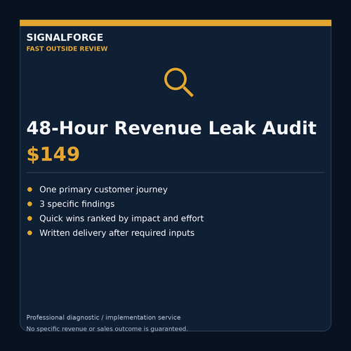 48-Hour Revenue Leak Audit - $149