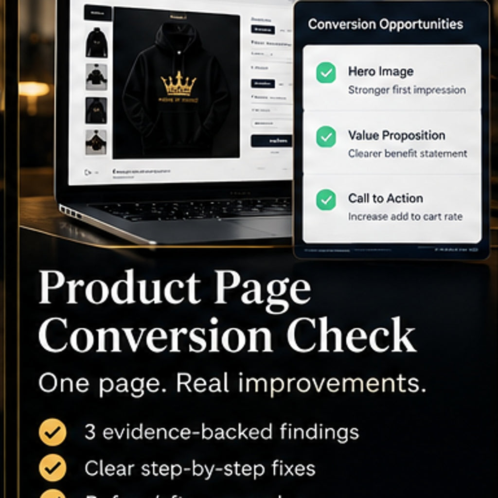 SignalForge Product Page Conversion Check — one product page conversion diagnostic