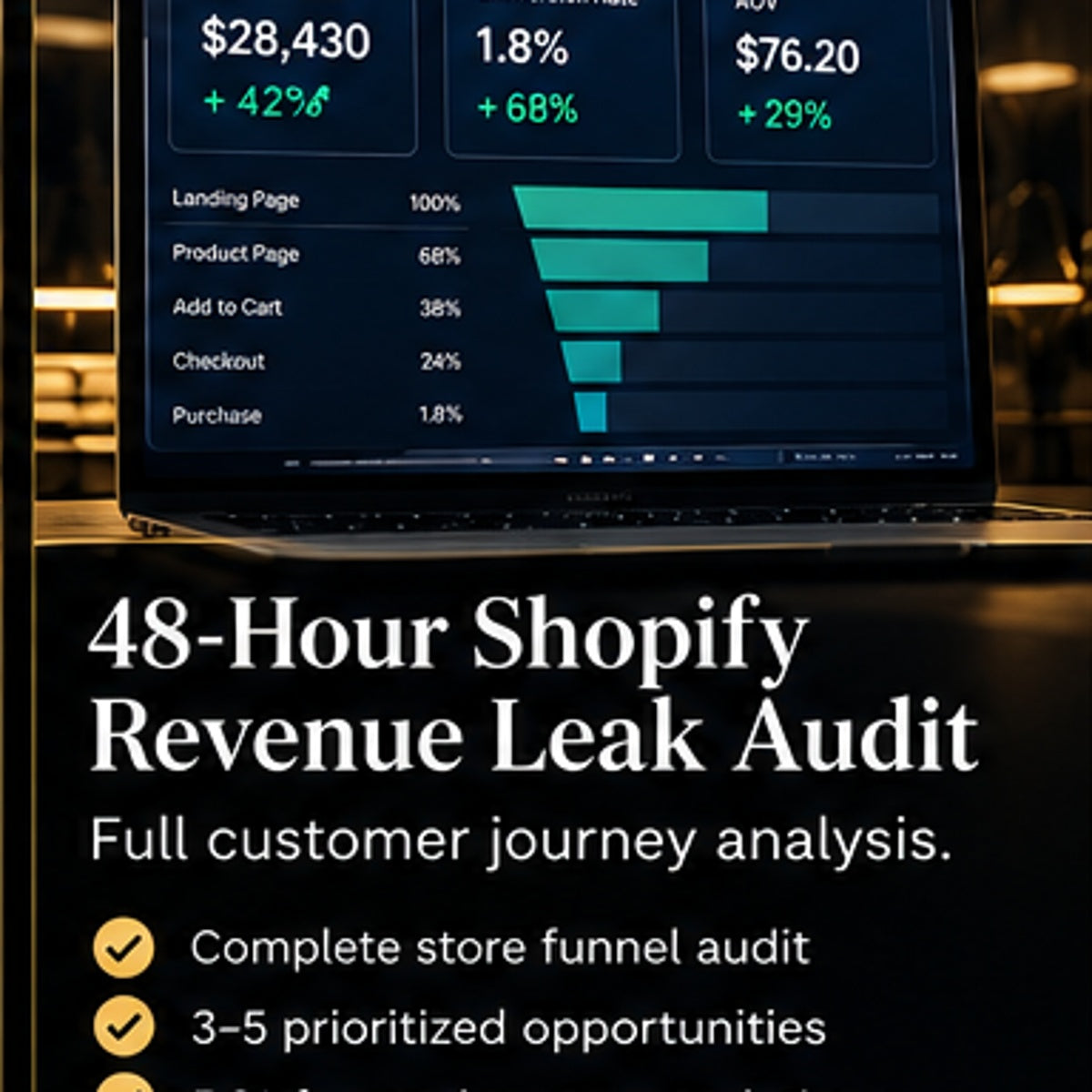 48-Hour Shopify Revenue Leak Audit — customer journey diagnostic