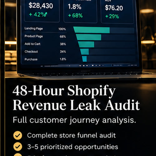 48-Hour Shopify Revenue Leak Audit — customer journey diagnostic