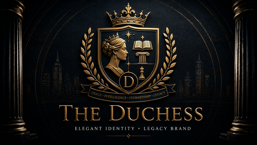 The Duchess elegant identity and legacy brand crest