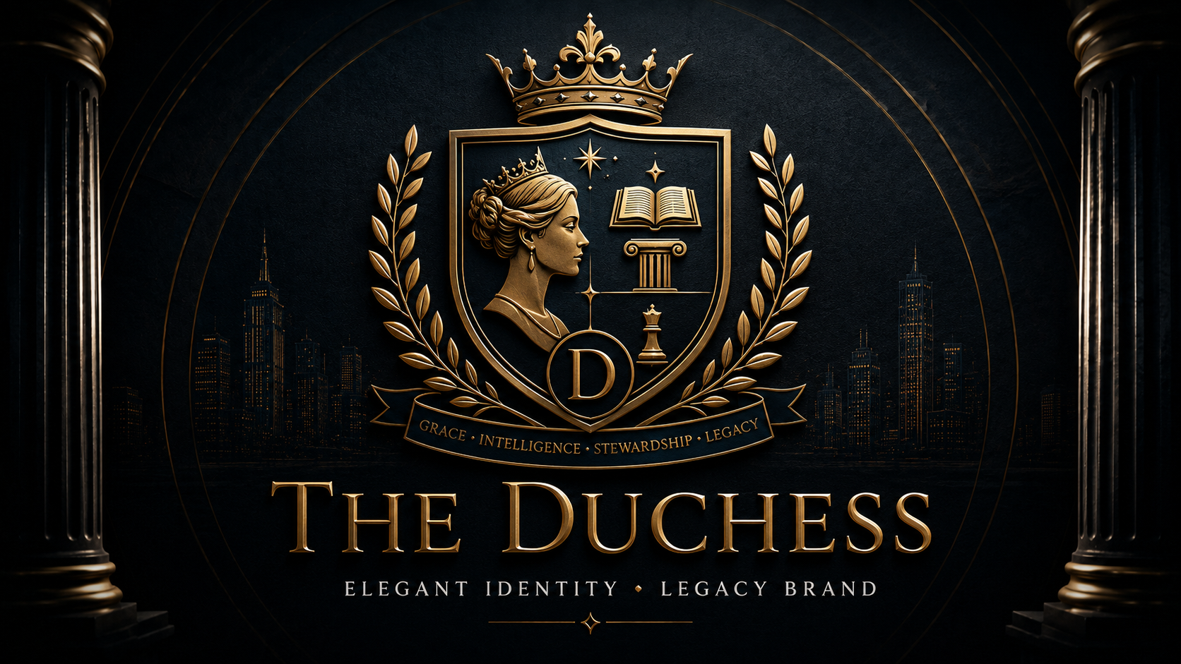 The Duchess elegant identity and legacy brand crest