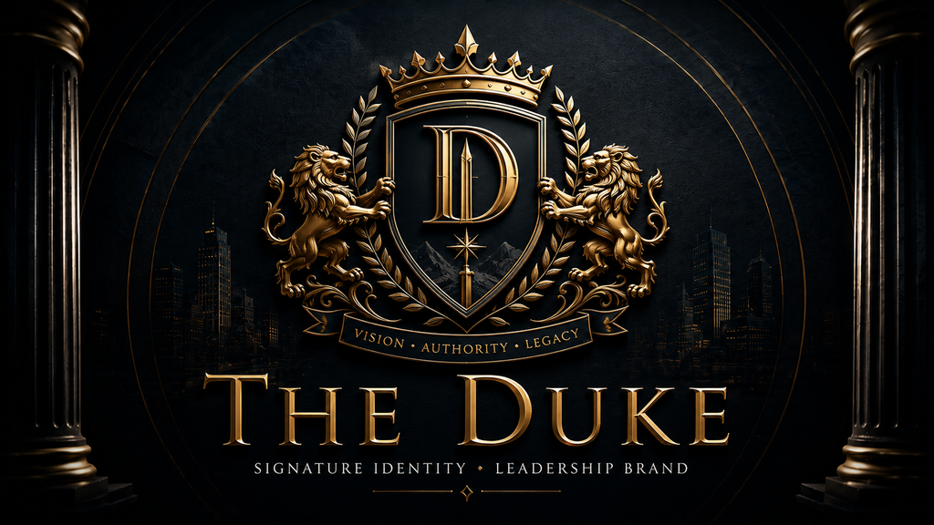 The Duke signature identity and leadership brand crest