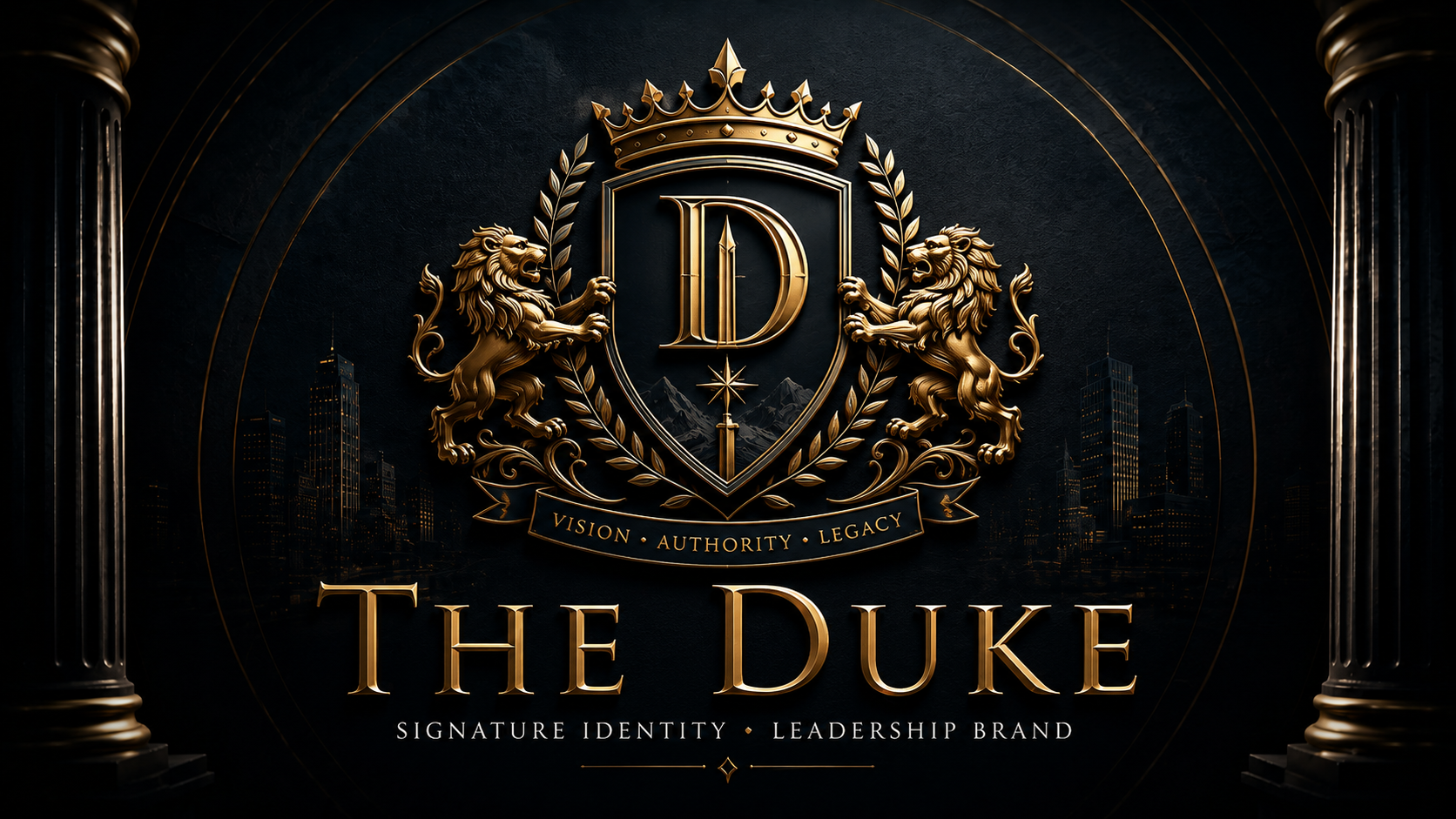 The Duke signature identity and leadership brand crest
